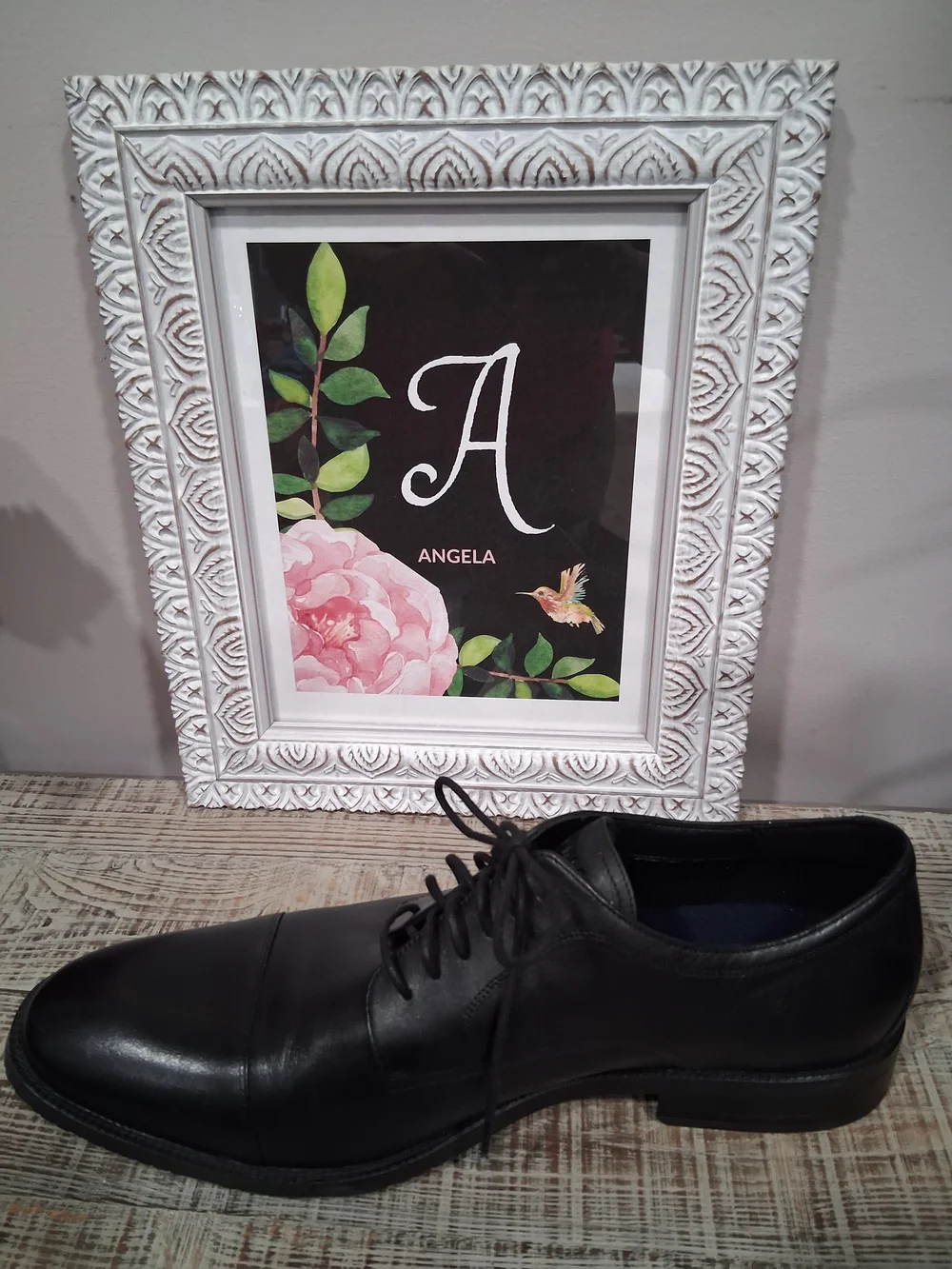 Cole Haan Black Leather Cap-Toe Oxfords